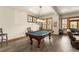 Finished basement with a pool table and recessed lighting at 50 Cooney Ct, Breckenridge, CO 80424