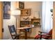 Home office featuring modern shelving, a stylish lamp, and comfortable seating at 325 E 7Th Ave, Denver, CO 80203