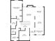 Floor plan featuring the layout of the primary bedroom, living room, dining area, and kitchen at 6143 E Hinsdale Ave, Centennial, CO 80112