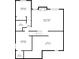 Floor plan showing the layout of the bedrooms, bathroom, Gathering room and utility room at 6143 E Hinsdale Ave, Centennial, CO 80112