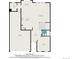 Detailed first floor plan showing layout of kitchen, living room and garage at 22870 E Chenango Ave, Aurora, CO 80015