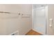 Bathroom shower with safety rails and glass door at 6495 E Happy Canyon Rd # 171, Denver, CO 80237