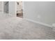 Unfinished basement area with neutral carpeting at 9021 Raleigh St, Westminster, CO 80031