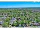 Expansive aerial view of a neighborhood with mature trees and clear blue skies at 5610 Brentwood St, Arvada, CO 80002