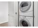 Conveniently located in-unit stacked washer and dryer setup at 1700 Bassett St # 1102, Denver, CO 80202