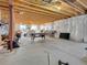 Unfinished basement with exposed rafters and framing is a blank canvas to make your own at 19155 Robins Dr, Denver, CO 80249