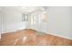 Bedroom with hardwood floors and decorative rug at 1610 N Humboldt St # 1/2, Denver, CO 80218