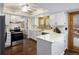 Updated kitchen featuring white cabinets and stainless steel appliances at 10350 W Burgundy Ave, Littleton, CO 80127