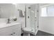 Bathroom with updated sink, toilet and shower at 4752 E 108Th Pl, Thornton, CO 80233