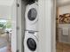 Conveniently located stackable washer and dryer laundry setup at 2850 Lowell Blvd, Denver, CO 80211