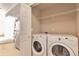 Convenient in-unit laundry closet includes washer and dryer at 9429 Ashbury Cir # 101, Parker, CO 80134