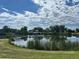 Picturesque pond featuring a charming gazebo, lush greenery, and serene water reflections at 9540 King Way, Westminster, CO 80031