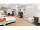 Spacious finished basement offering cozy carpeting, neutral tones, and ample room for recreation at 7142 S Hudson Ln, Centennial, CO 80122
