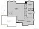 Finished basement floor plan highlighting a recreation room, two bedrooms, and ample unfinished storage at 1616 Green Fern Pt, Castle Rock, CO 80104