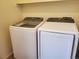 Modern laundry room equipped with high-efficiency Samsung washer and dryer at 14251 E 1St Dr # 305, Aurora, CO 80011