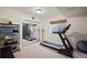 Basement home gym with treadmill and mirrored wall at 2975 Thunder Lake Cir, Lafayette, CO 80026
