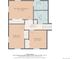 Floorplan shows primary bedroom, two bedrooms, hall and two baths on Floor 4 at 11823 Williams Way, Northglenn, CO 80233