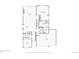 First floor plan showing layout with kitchen, living room, bedroom, bathrooms, and garage at 1060 Arrowhead Ct, Erie, CO 80516