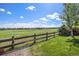 Expansive green backyard features a wooden fence and a distant view of the community beyond the golf course at 11748 Mill Valley St, Parker, CO 80138
