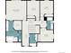 Upstairs floor plan showing bedroom dimensions, layout, bathrooms and closet, hall and stair locations at 11748 Mill Valley St, Parker, CO 80138