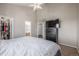 Large main bedroom features vaulted ceilings, neutral walls, and access to the bathroom and closet at 19884 E Villanova Pl, Aurora, CO 80013