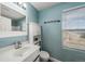 Bathroom with tile flooring and a white vanity at 21950 E Crestline Ln, Aurora, CO 80015