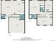 Detailed floor plan showcasing the layout of the first and second floor of the house, including room dimensions at 21950 E Crestline Ln, Aurora, CO 80015