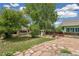Extensive backyard with a mix of patio, garden space, and mature trees, perfect for outdoor activities and relaxation at 280 Pierce St, Erie, CO 80516