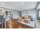 Comfortable living room with hardwood floors, recessed lighting and open access to kitchen at 2958 E Euclid Pl, Centennial, CO 80121