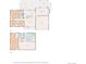 Detailed floor plan showcasing the layout of the two-story home, including room dimensions and patio at 7282 S Vance St, Littleton, CO 80128