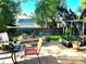 Cozy backyard patio featuring outdoor seating and a charming garden area, perfect for relaxing at 4665 E Peakview Ave, Centennial, CO 80121