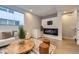 Cozy living room features a modern fireplace, comfortable seating, and contemporary design at 3256 Federal Blvd, Denver, CO 80211