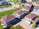 A scenic view of newly built homes with individual driveways in a picturesque suburban setting at 2936 Merry Rest Way, Castle Rock, CO 80109