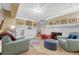 Spacious living room features a fireplace, decorative trim, and soft, ambient lighting at 861 N Humboldt St # A, Denver, CO 80218