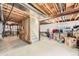 Unfinished basement framed with wood, offering potential for customization at 4567 Flanders Way, Denver, CO 80249