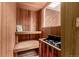 A home sauna features wood paneled walls and bench seating, with a window for natural light at 1152 S Yosemite Way # 29, Denver, CO 80247
