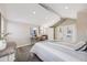Spacious main bedroom featuring vaulted ceiling, closet and French doors at 4745 S Sherman St, Englewood, CO 80113