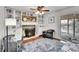 Living room featuring a fireplace, decor and a cozy seating area at 352 Indiana Ave, Berthoud, CO 80513