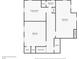 Floor plan of the basement with a bedroom, laundry room, and large basement at 675 Holland St, Lakewood, CO 80215