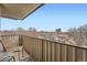 Enjoy cityscape views from this balcony featuring seating for relaxing and entertaining outdoors at 1313 Steele St # 606, Denver, CO 80206