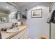 Classic bathroom with vanity, framed art, and updated fixtures for a clean and serene space at 1313 Steele St # 606, Denver, CO 80206