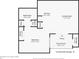 Floor plan showing bedroom, bathroom, kitchen, living room, and front porch layout at 801 Confidence Dr # 2, Longmont, CO 80504