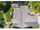 Birds eye view of a meticulously maintained home with a manicured lawn and established gardens at 7408 Sodalite Way, Castle Rock, CO 80108