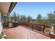 Expansive wooden deck, perfect for entertaining with scenic neighborhood views at 3823 S Uravan St, Aurora, CO 80013