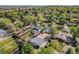 Aerial view of a residential area showcases well-maintained homes, lush greenery, and spacious yards at 4635 Teller St, Wheat Ridge, CO 80033