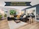 Bright living room featuring a modern gray sofa, area rug, and sliding glass doors to the outside at 7040 E Girard Ave # 207, Denver, CO 80224