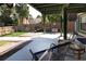 Covered patio with comfortable seating, providing an inviting outdoor living space at 3883 S Fraser St, Aurora, CO 80014