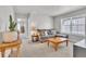 Cozy living room featuring a comfortable sectional sofa, natural light, and inviting decor at 8145 Monte Vista Cir, Littleton, CO 80125