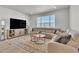 Cozy living room featuring a plush sectional sofa, stylish decor, and lots of natural light at 8145 Monte Vista Cir, Littleton, CO 80125