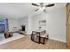 Open dining area with modern table and bench seating at 4110 Hale Pkwy Pkwy # 4J, Denver, CO 80220